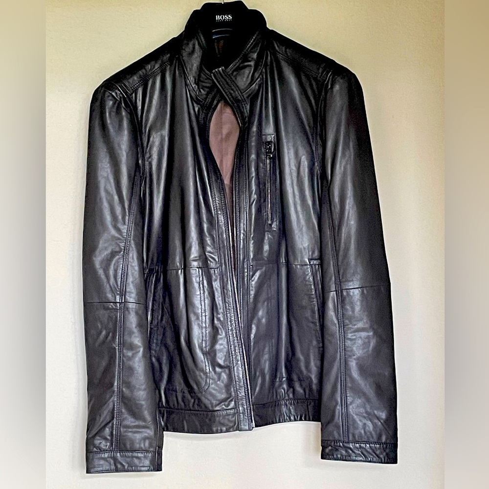 HUGO BOSS Men’s leather jacket